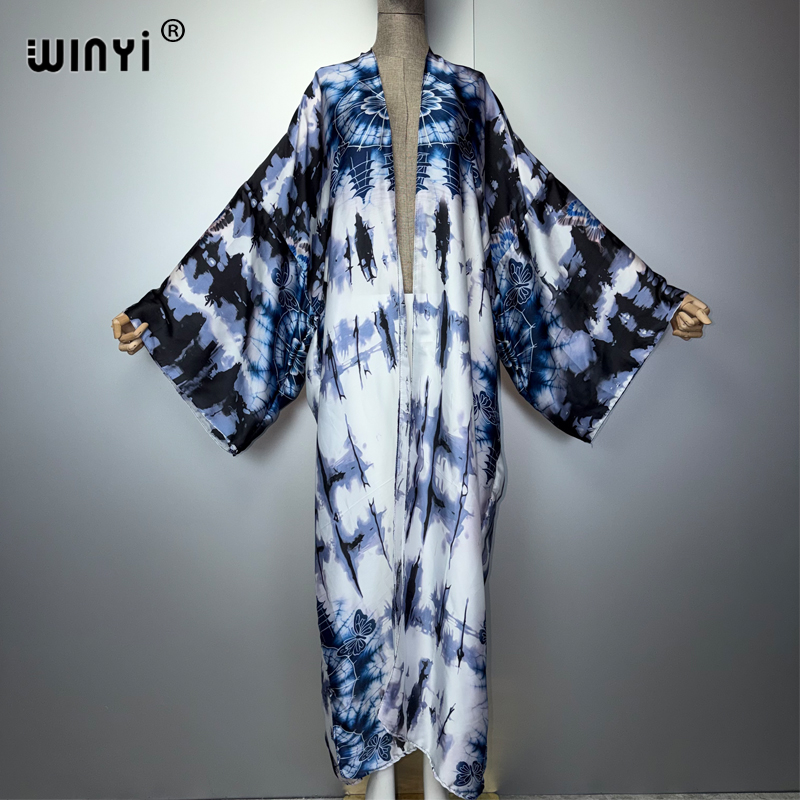 Boho Summer Beach Maxi Dress - WINYI 2026 Kimono Bohème Maxi, Robe