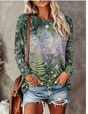 Blouses - T-shirt à manches longues pour femmes,