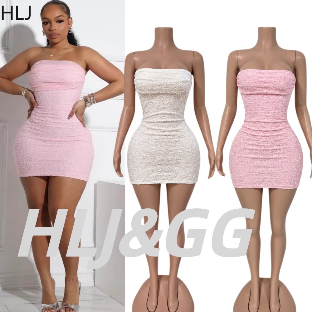 Sparkly Rhinestone Club Party Dress - HLJ Robe Mini Sexy pour Femmes,