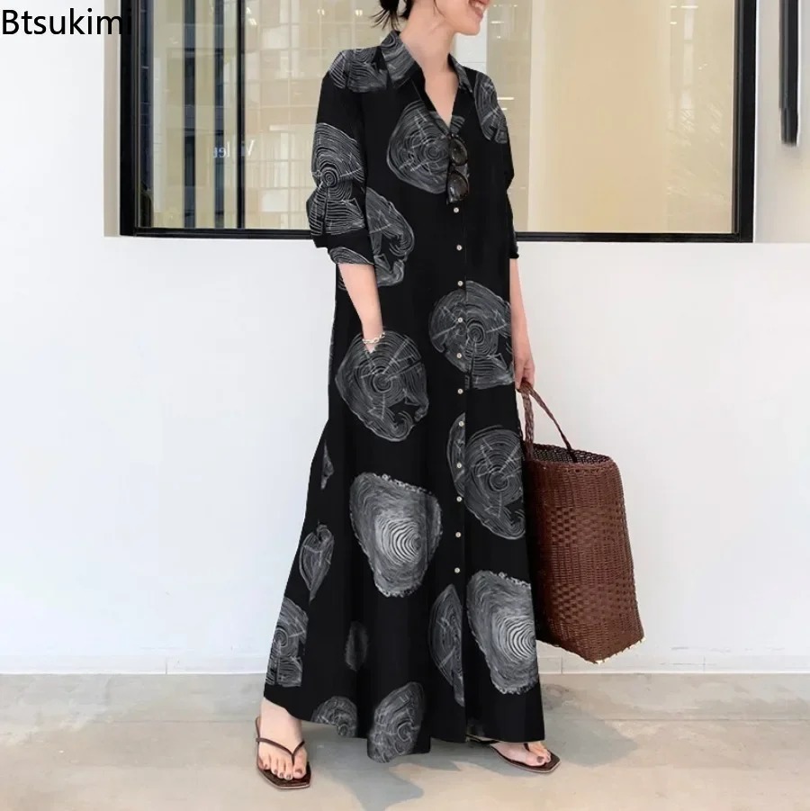 Robe chemise ample et décontra - Casual Loose Linen Shirt Dress avis et prix