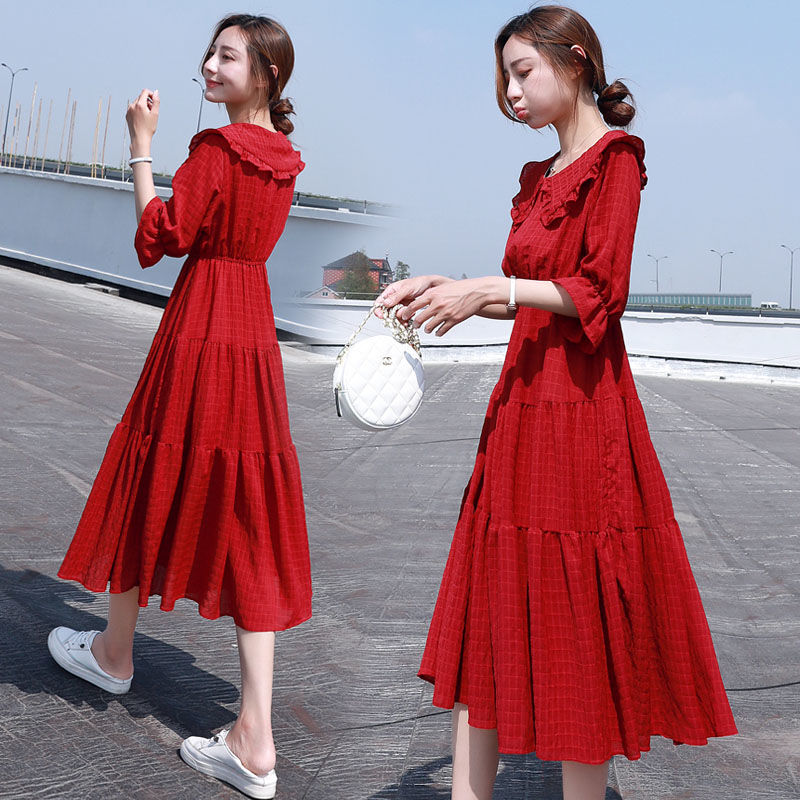 Robe Midi légère en mousseline - French Vintage Floral Midi Dress avis et prix