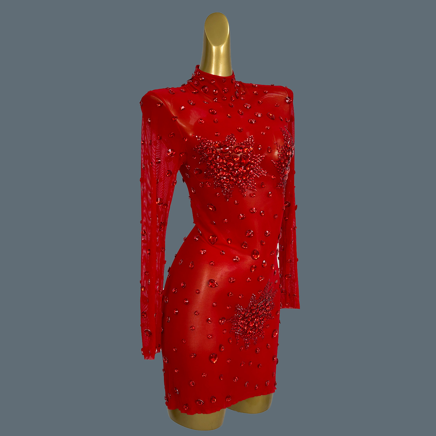Mini Robe Transparente de Luxe - Sparkly Rhinestone Club Party Dress avis et prix