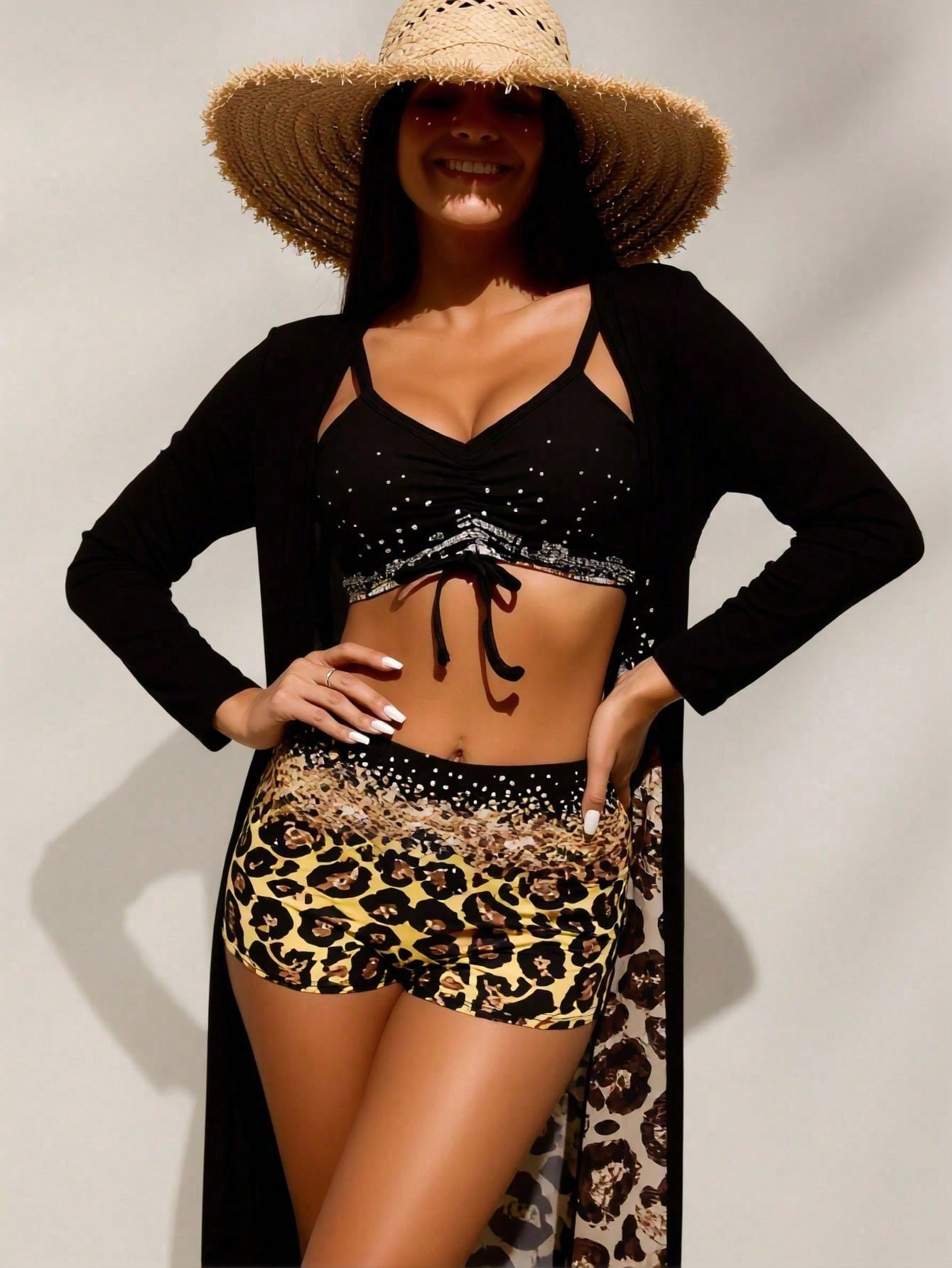 Haut de bikini noir à strass p - Tops avis et prix