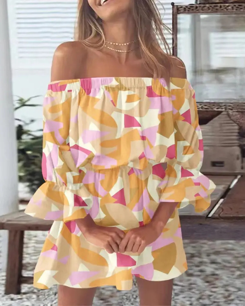 Mini-robe à épaules dénudées p - Boho Summer Beach Maxi Dress avis et prix