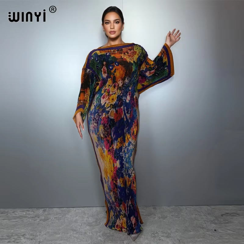 Robe ample plissée élastique d - Boho Summer Beach Maxi Dress avis et prix