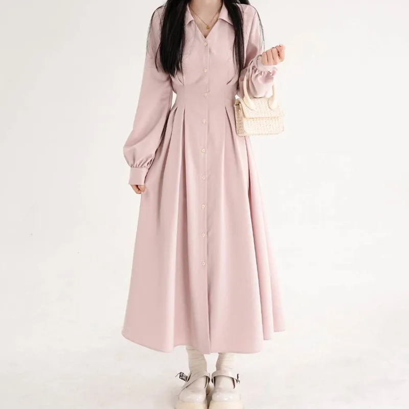 Robe chemise pour femme de sty - Korean Style A Line Shirt Dress avis et prix