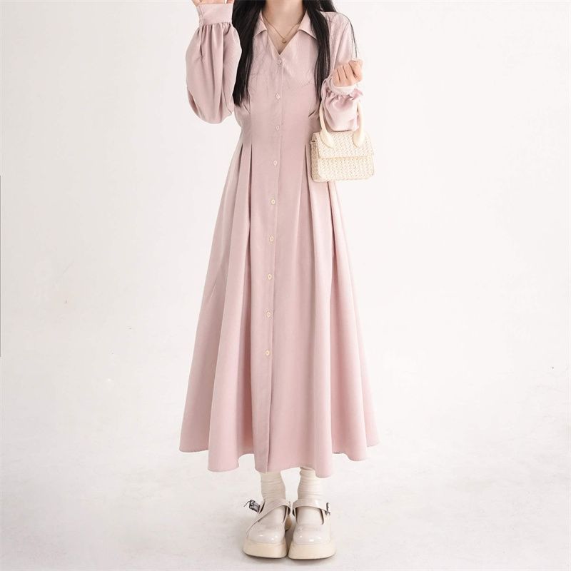 Robe chemise pour femme de sty - Korean Style A Line Shirt Dress avis et prix