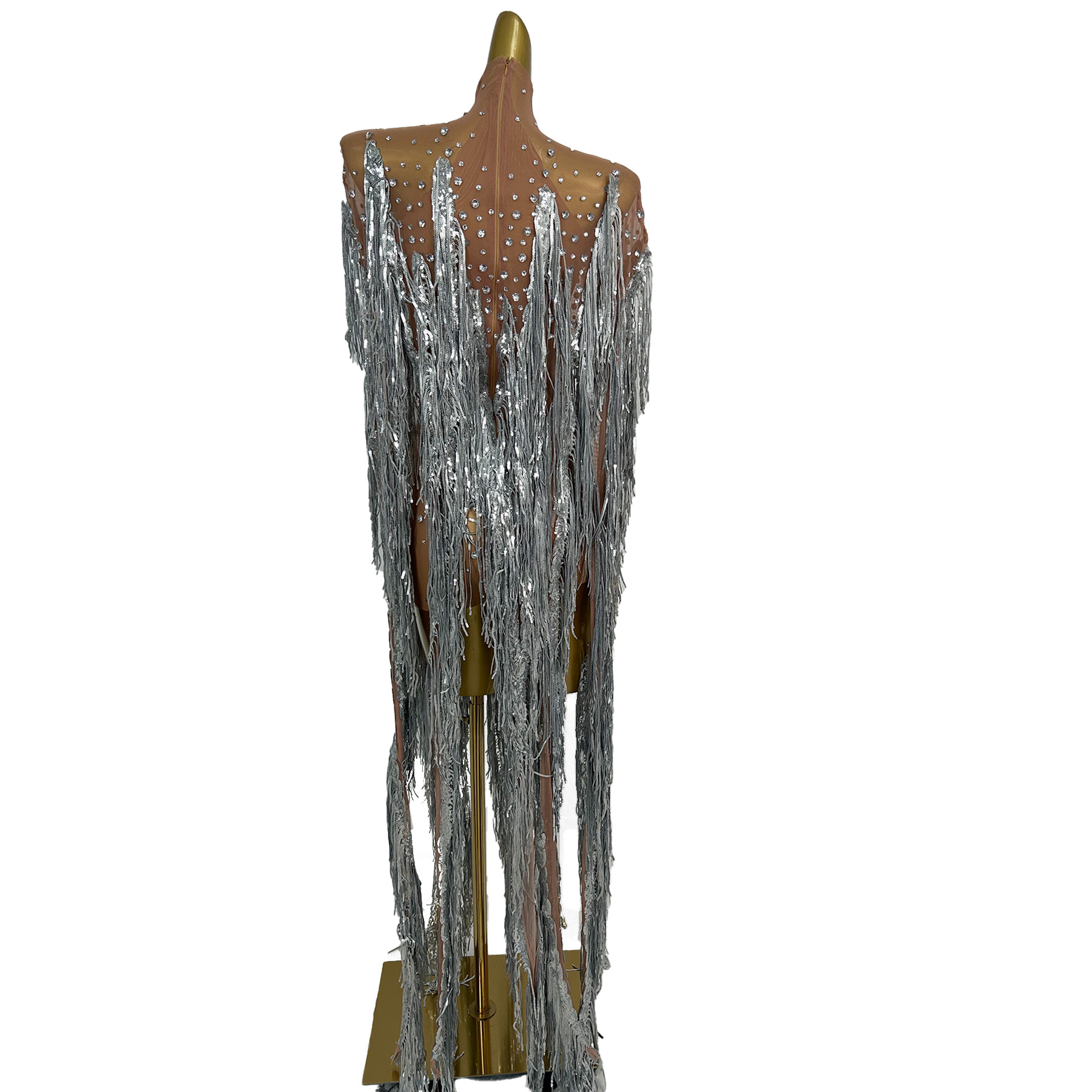 yusanBar Robe longue à franges - Sparkly Rhinestone Club Party Dress avis et prix