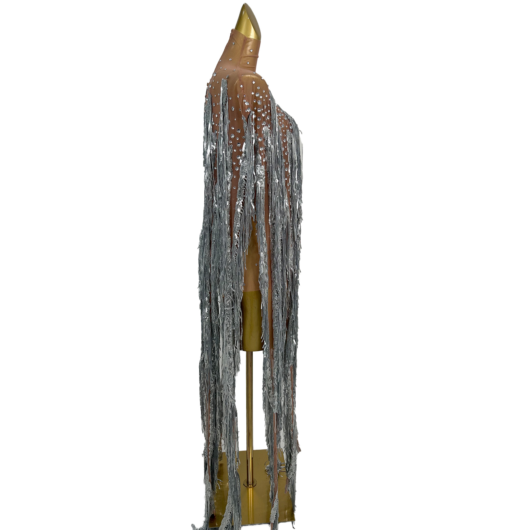 yusanBar Robe longue à franges - Sparkly Rhinestone Club Party Dress avis et prix