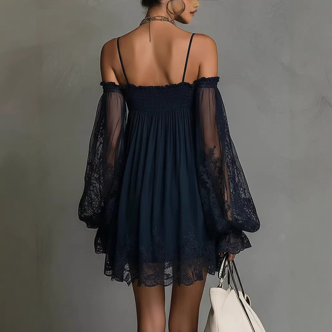 Robe Courte Élégante Femme Épa - French Vintage Floral Midi Dress avis et prix