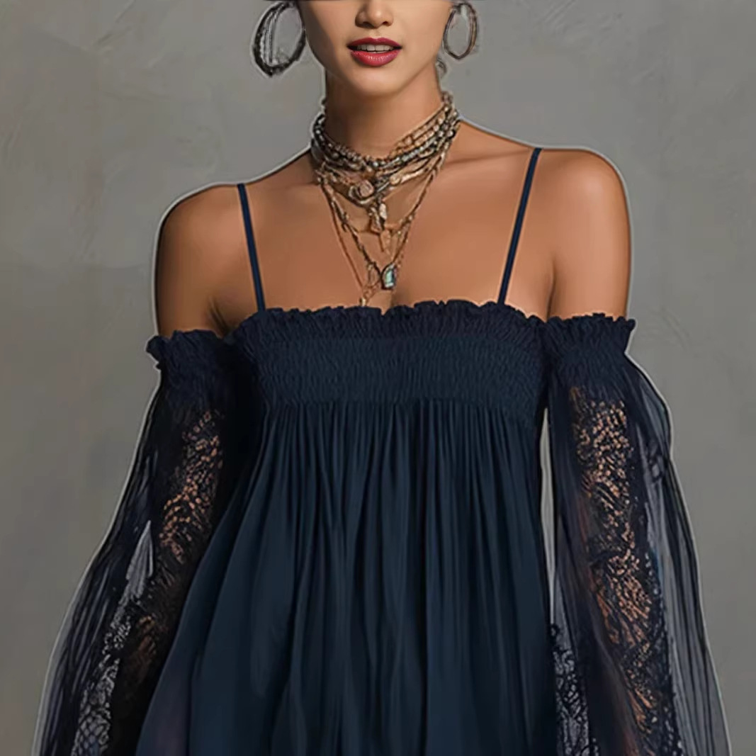 Robe Courte Élégante Femme Épa - French Vintage Floral Midi Dress avis et prix