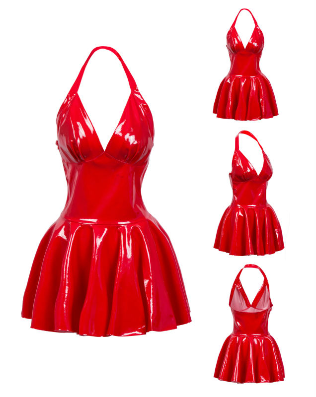 Robe Courte Plissée Sexy en La - Y2K Backless Halter Mini Dress avis et prix
