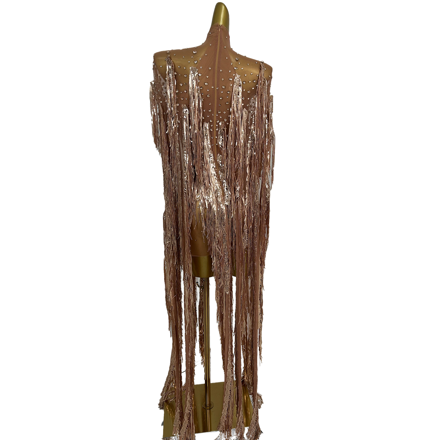 Robe longue à franges avec pai - Sparkly Rhinestone Club Party Dress avis et prix