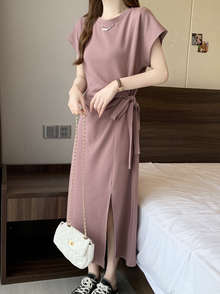 Robe longue t-shirt pour femme - Korean Style A Line Shirt Dress avis et prix
