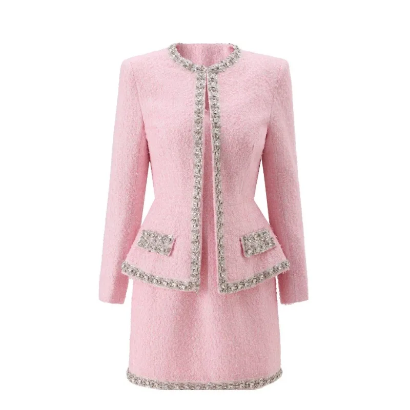 Ensemble deux pièces en tweed  - Tweed Two Piece Blazer Dress avis et prix