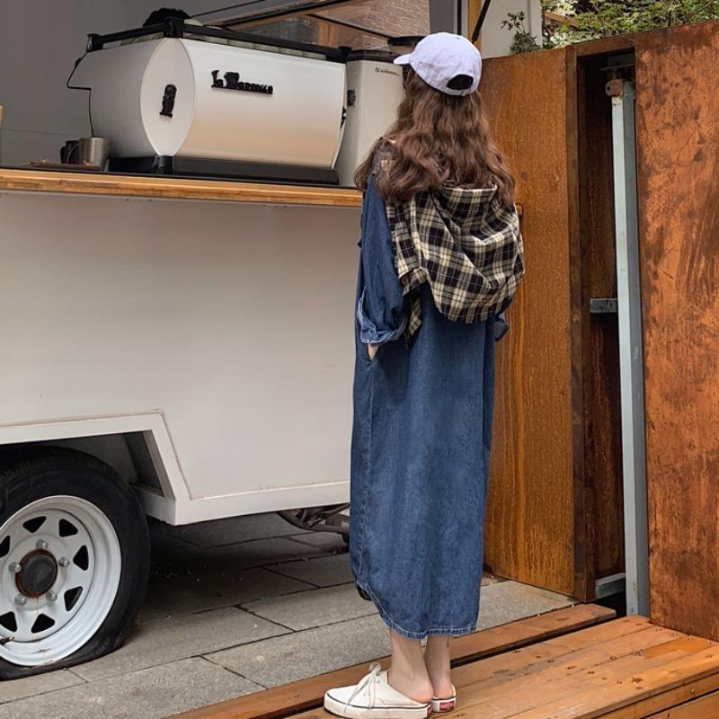 Nouvelle Robe Chemise en Jean  - Korean Style A Line Shirt Dress avis et prix