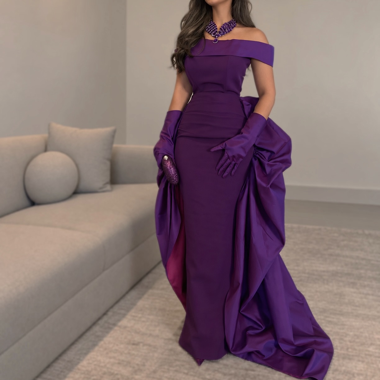 Robes de soirée en satin sexy  - Elegant Satin Evening Gown Split avis et prix