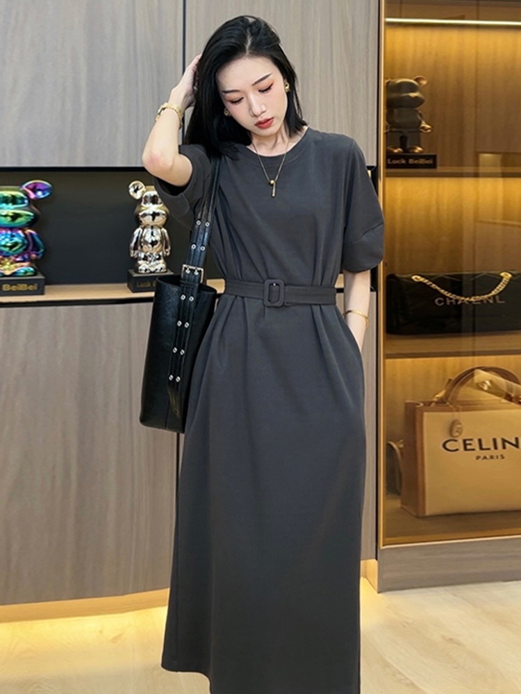Robe longue décontractée d'été - Korean Style A Line Shirt Dress avis et prix