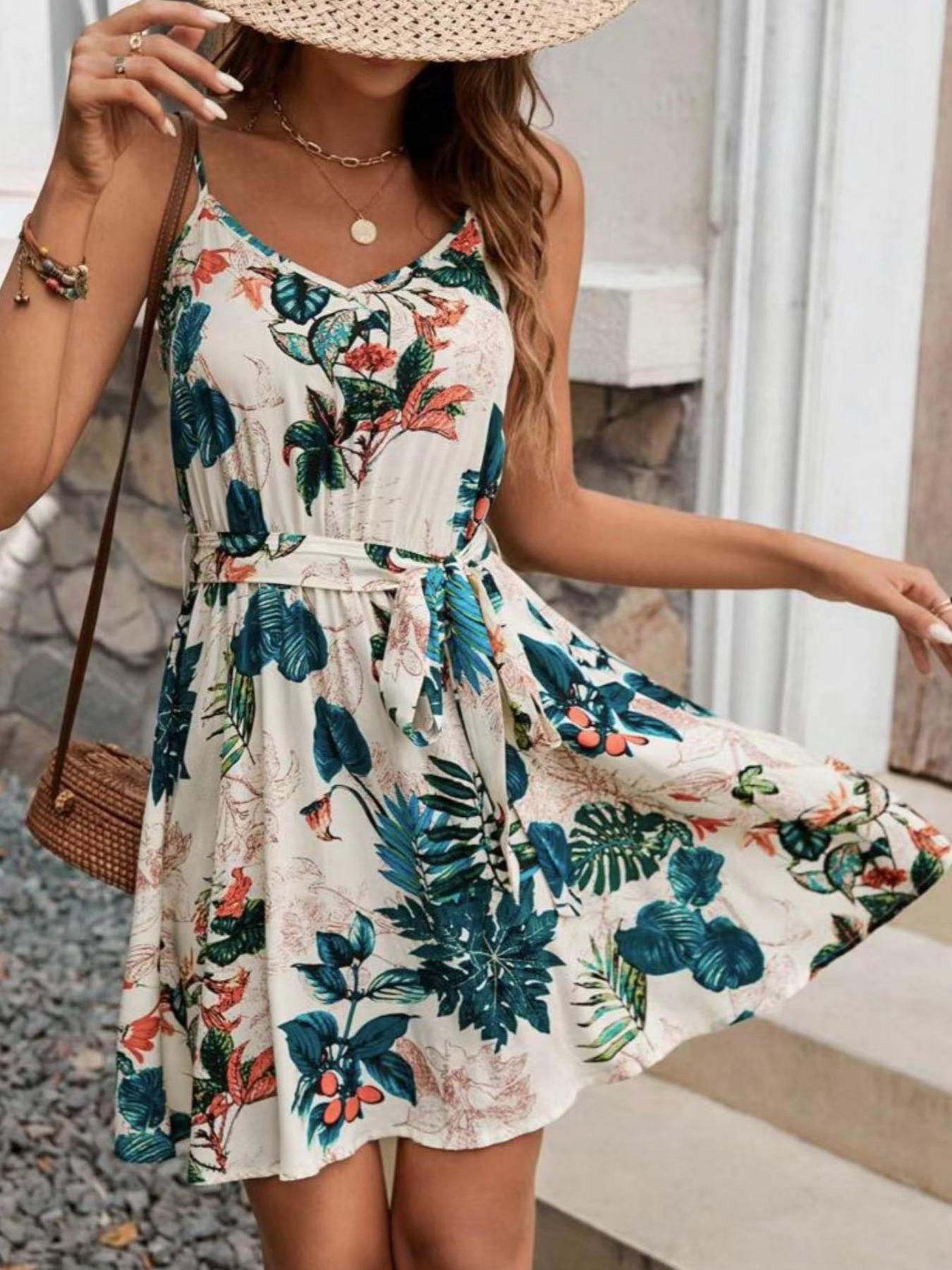 Robe ceinturée de style bohème - French Vintage Floral Midi Dress avis et prix