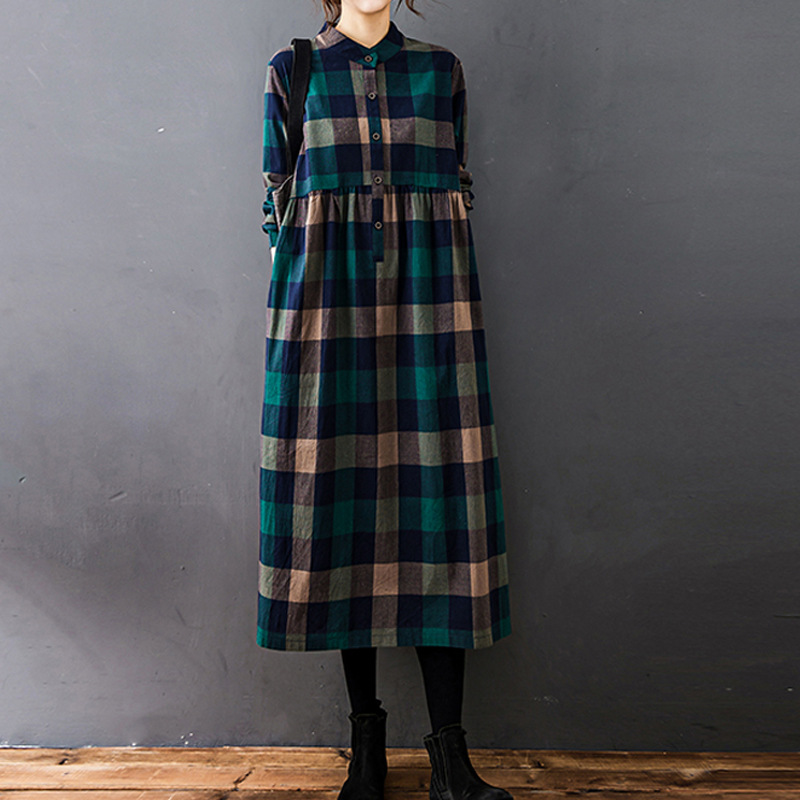 Robe chemise décontractée mi-l - Casual Loose Linen Shirt Dress avis et prix