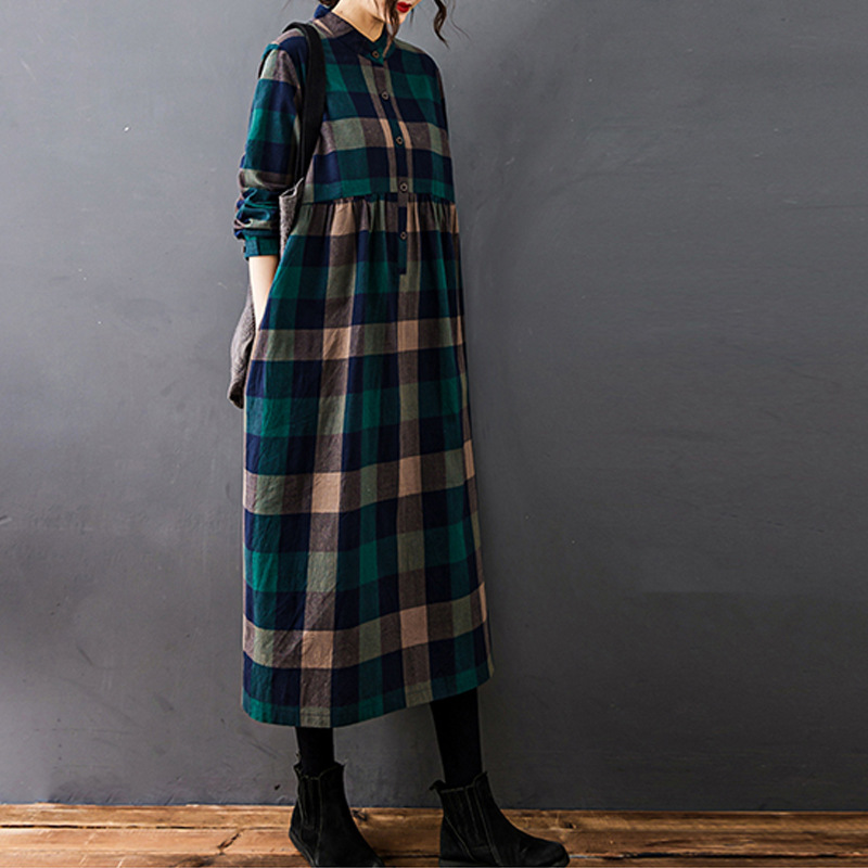 Robe chemise décontractée mi-l - Casual Loose Linen Shirt Dress avis et prix